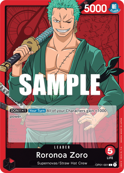 OP01-001 Roronoa Zoro Card - One Piece Player