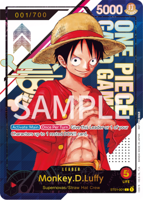 ST01-001 Monkey.D.Luffy Serial Numbered Limited Promotion Card
