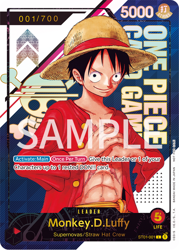 CN] - One Piece Carte P-001Monkey D. Luffy - Carte promo pour le